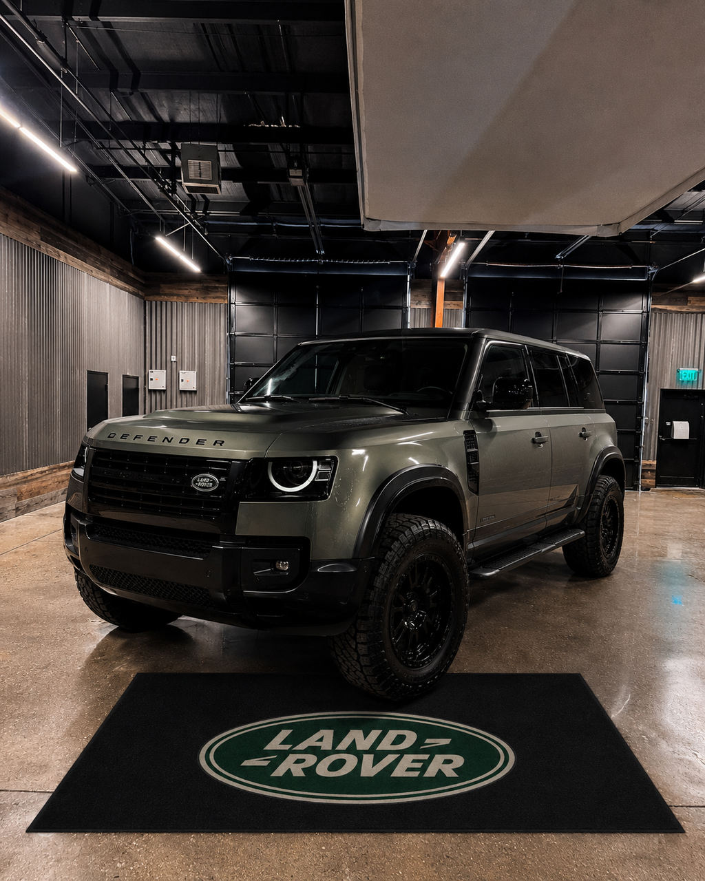 Land Rover Garage Floor Mat 5x7 FT (60x87 Inches) Premium Showroom Rug & Wall Decor