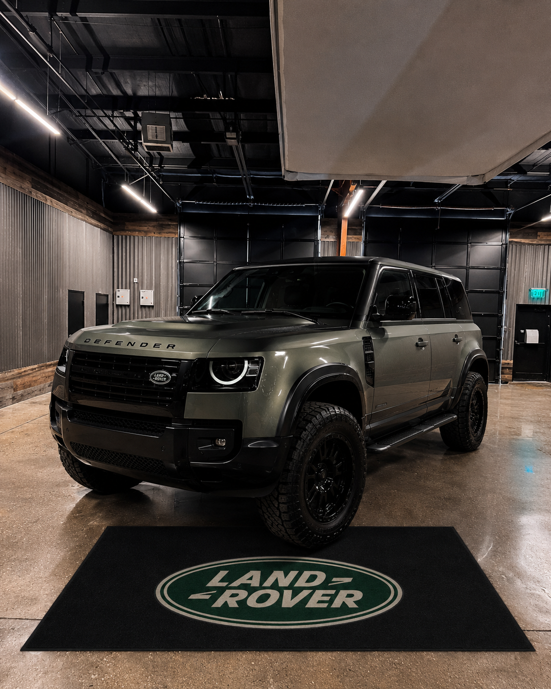Land Rover Garage Floor Mat 5x7 FT (60x87 Inches) Premium Showroom Rug & Wall Decor