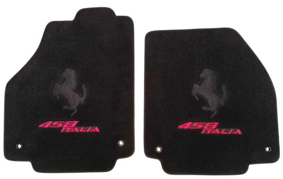 Ferrari Floor Mats Custom Fit Carpet Velour Mats with Custom Stitch