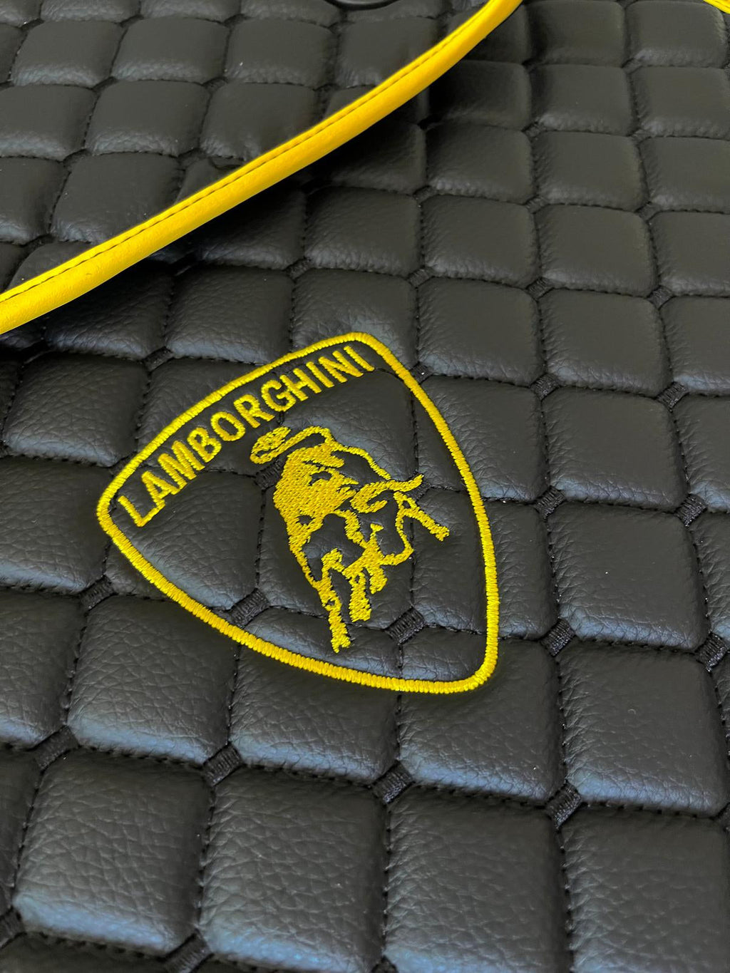 Lamborghini Leather Car Floor Mat, Lamborghini Waterproof Custom Car Mat