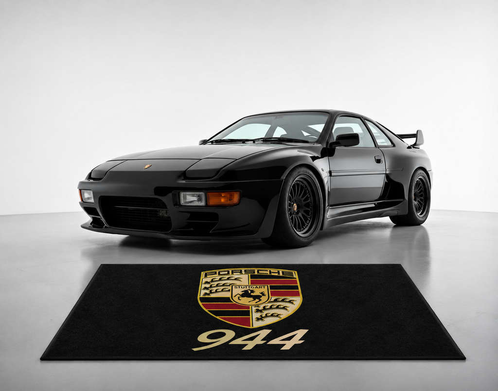 Porsche 944 Garage Floor Mat 5x7 FT (60x87 Inches) Premium Showroom Rug Wall Decor