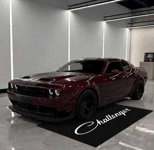 Challenger Garage Floor Mat 5x7 FT (60x87 Inches) Premium Showroom Rug Wall Decor