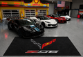 Corvette z06 Garage Floor Mat 5x7 FT (60x87 Inches) Premium Showroom Rug Wall Decor