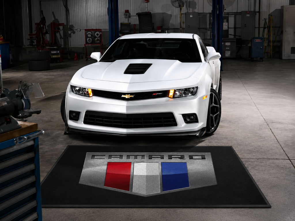Camaro Garage Floor Mat 5x7 FT (60x87 Inches) Premium Showroom Rug & Wall Decor