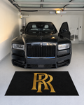 Rolls Royce Garage Floor Mat 5x7 FT (60x87 Inches) Premium Showroom Rug Wall Decor GOLD