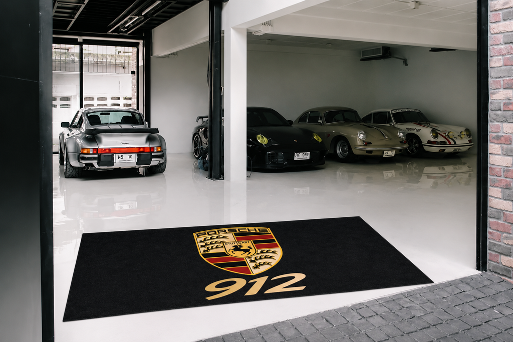 Porsche 912 Garage Floor Mat 5x7 FT (60x87 Inches) Premium Showroom Rug Wall Decor