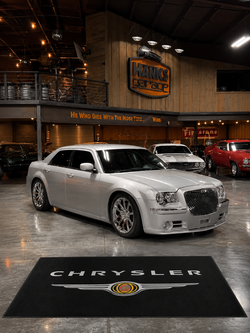 Chrysler Garage Floor Mat 5x7 FT (60x87 Inches) Premium Showroom Rug Wall Decor