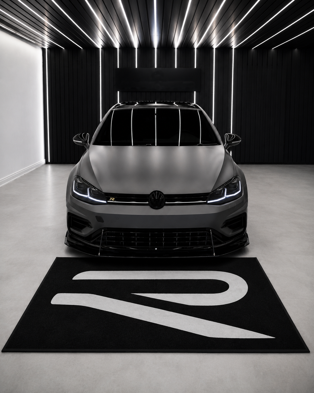 VW Golf R Garage Floor Mat 5x7 FT (60x87 Inches) Premium Showroom Rug Wall Decor