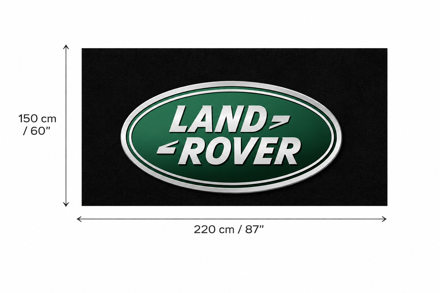 Land Rover Garage Floor Mat 5x7 FT (60x87 Inches) Premium Showroom Rug & Wall Decor
