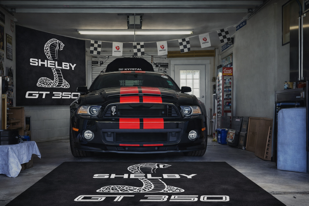 Shelby GT350 Floor Mat 5x7 FT (60x87 Inches) Premium Showroom Rug Wall Decor