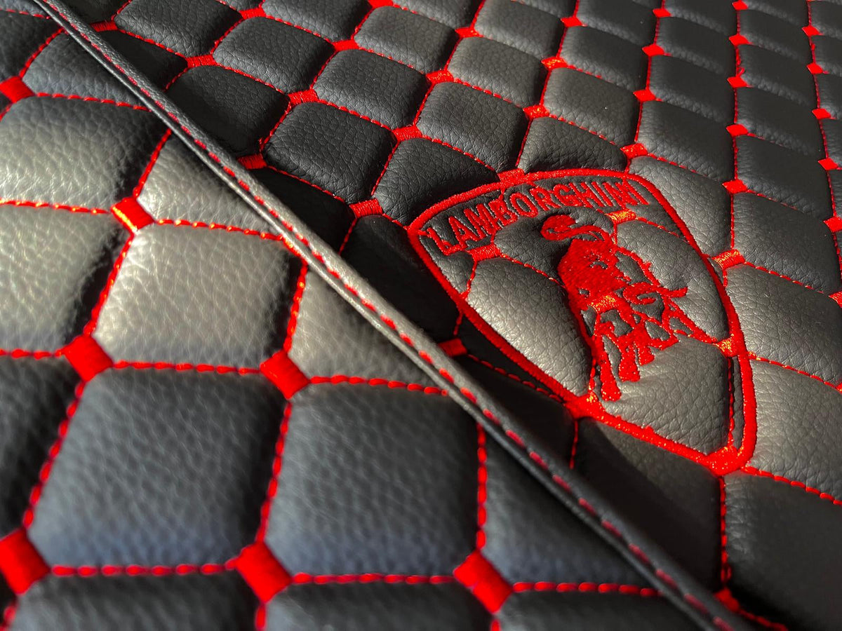 Lamborghini Leather Car Floor Mat, Lamborghini Waterproof Custom Car Mat