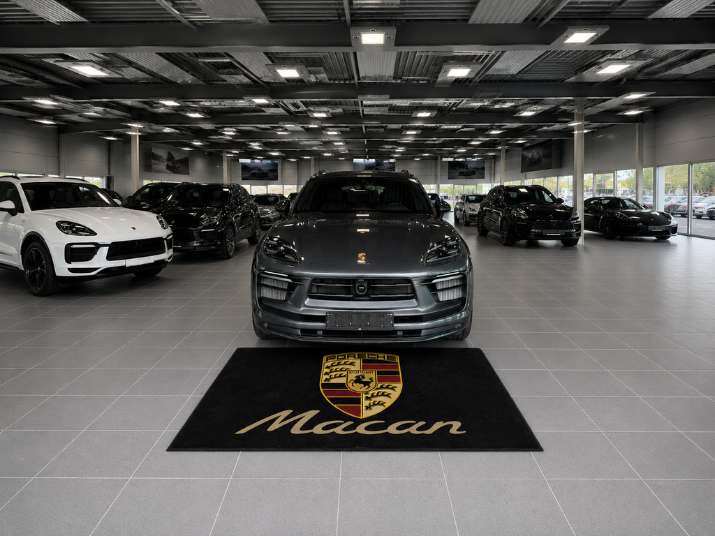 Porsche Macan Garage Floor Mat 5x7 FT (60x87 Inches) Premium Showroom Rug Wall Decor