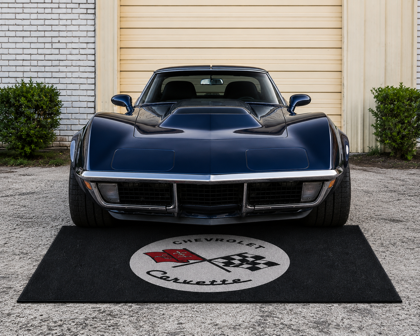 Corvette C2 Garage Floor Mat 5x7 FT (60x87 Inches) Premium Showroom Rug Wall Decor