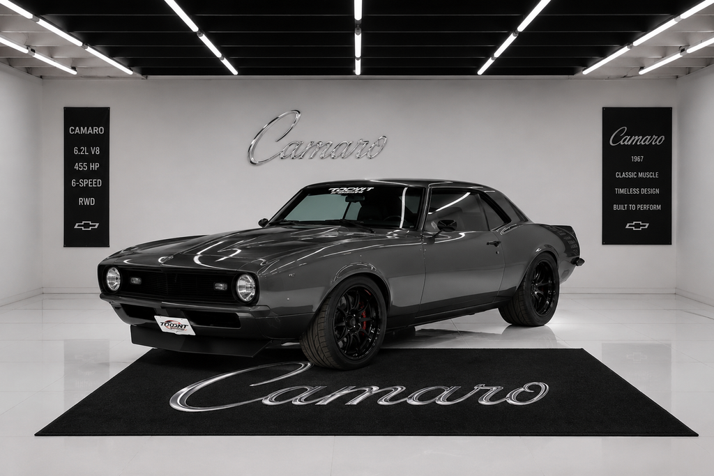Camaro Garage Floor Mat 5x7 FT (60x87 Inches) Premium Showroom Rug Wall Decor