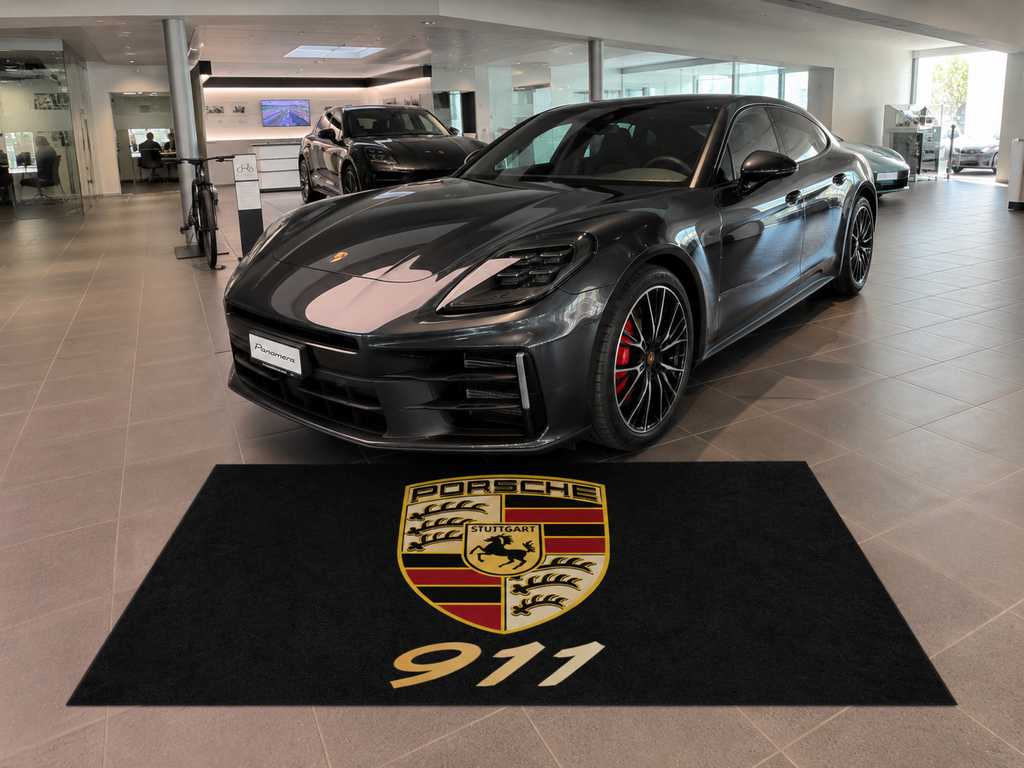 Porsche 911 Garage Floor Mat 5x7 FT (60x87 Inches) Premium Showroom Rug Wall Decor