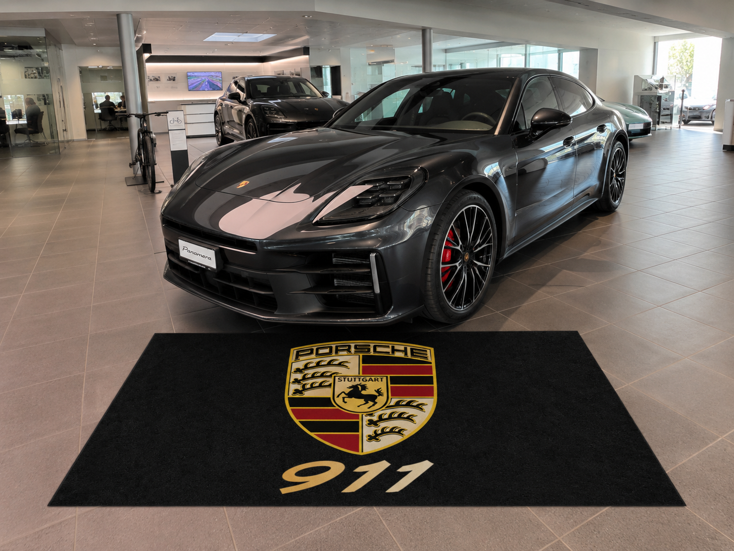 Porsche 911 Garage Floor Mat 5x7 FT (60x87 Inches) Premium Showroom Rug Wall Decor