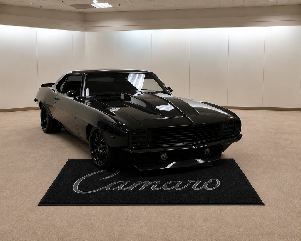 Camaro Garage Floor Mat 5x7 FT (60x87 Inches) Premium Showroom Rug Wall Decor