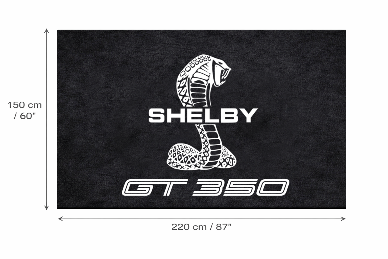 Shelby GT350 Floor Mat 5x7 FT (60x87 Inches) Premium Showroom Rug Wall Decor