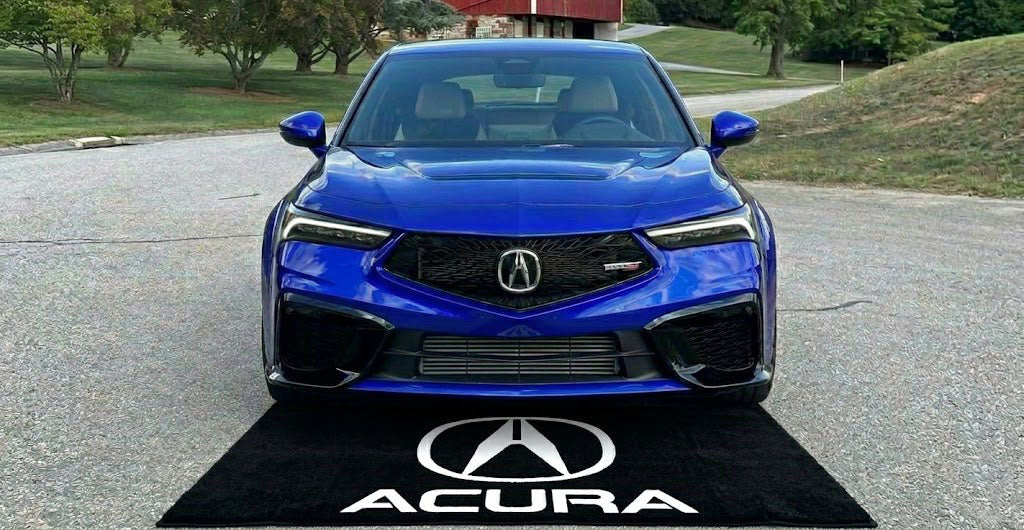 Acura Garage Floor Mat 5x7 FT (60x87 Inches) Premium Showroom Rug & Wall Decor Luxury Racing Style