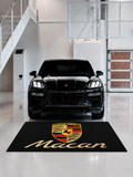 Porsche Macan Garage Floor Mat 5x7 FT (60x87 Inches) Premium Showroom Rug Wall Decor