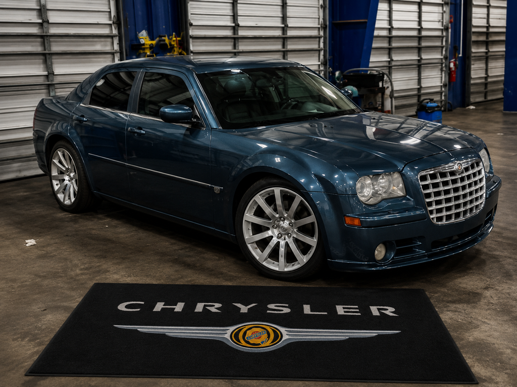 Chrysler Garage Floor Mat 5x7 FT (60x87 Inches) Premium Showroom Rug Wall Decor