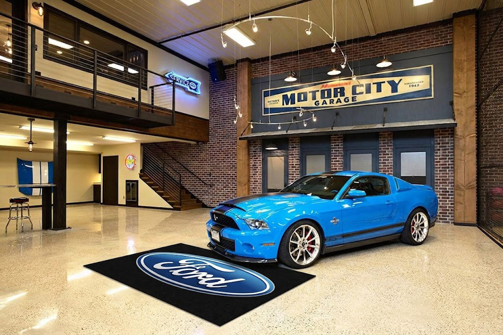 Ford Garage Floor Mat 5x7 FT (60x87 Inches) Premium Showroom Rug Wall Decor