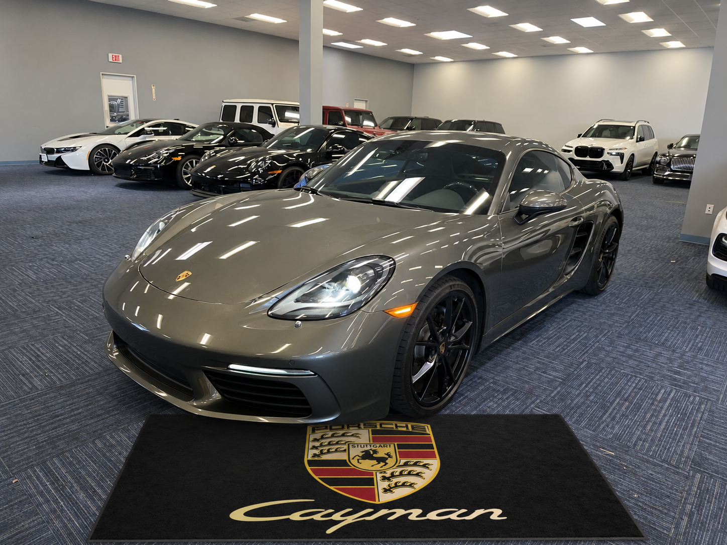 Porsche Cayman Garage Floor Mat 5x7 FT (60x87 Inches) Premium Showroom Rug Wall Decor