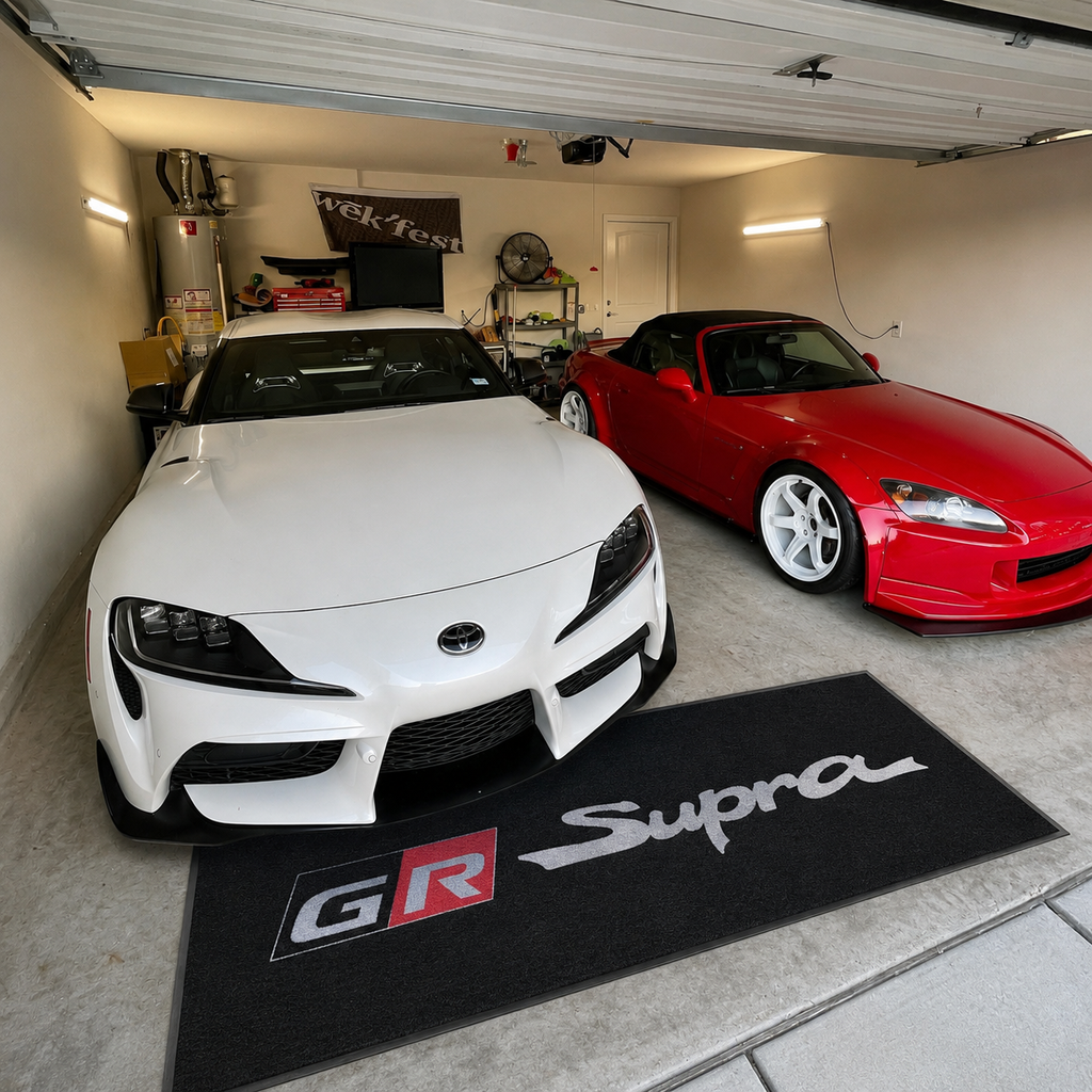 GR Supra Garage Floor Mat 5x7 FT (60x87 Inches) Premium Showroom Rug Wall Decor