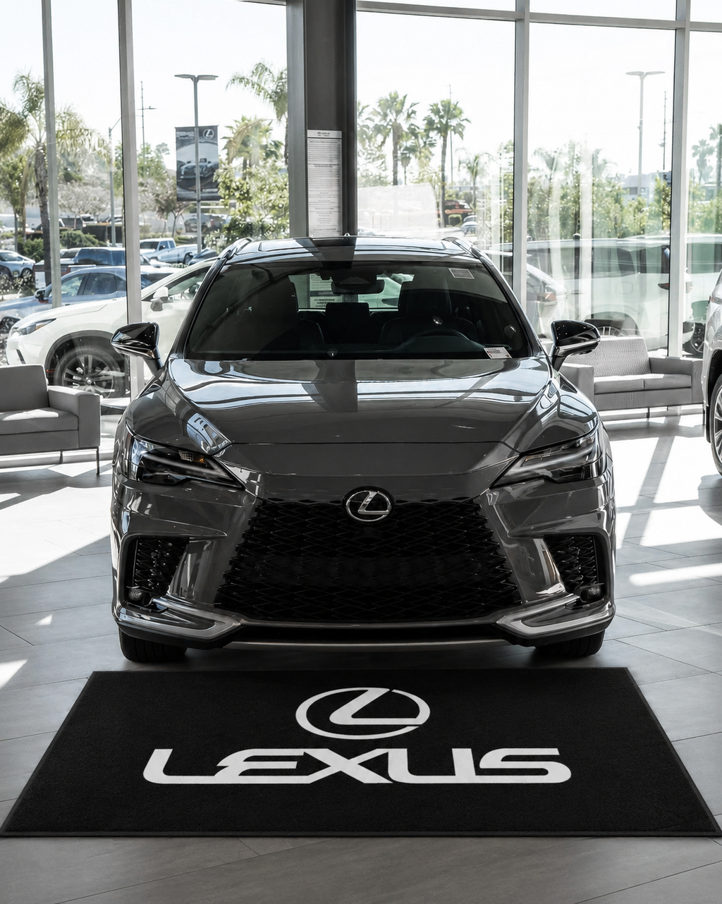 Lexus Garage Floor Mat 5x7 FT (60x87 Inches) Premium Showroom Rug Wall Decor