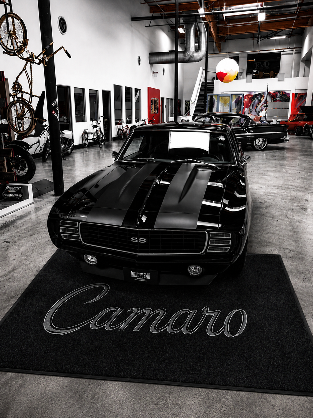 Camaro Garage Floor Mat 5x7 FT (60x87 Inches) Premium Showroom Rug Wall Decor