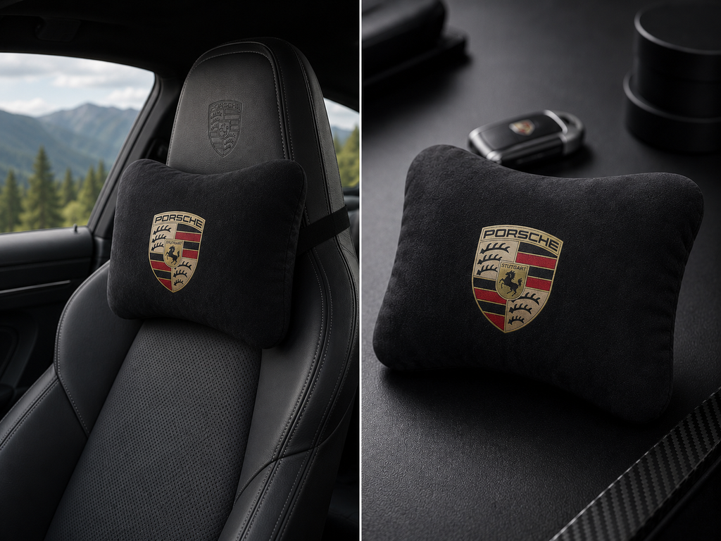 Porsche Neck Pillows for Cars - Premium Comfort and Style (2 PCS)