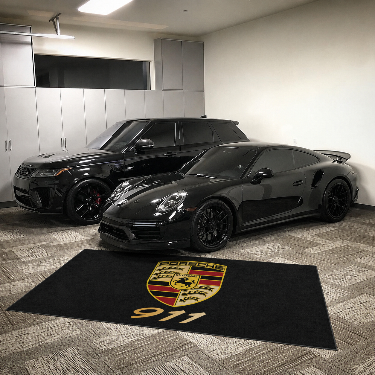 Porsche 911 Garage Floor Mat 5x7 FT (60x87 Inches) Premium Showroom Rug Wall Decor