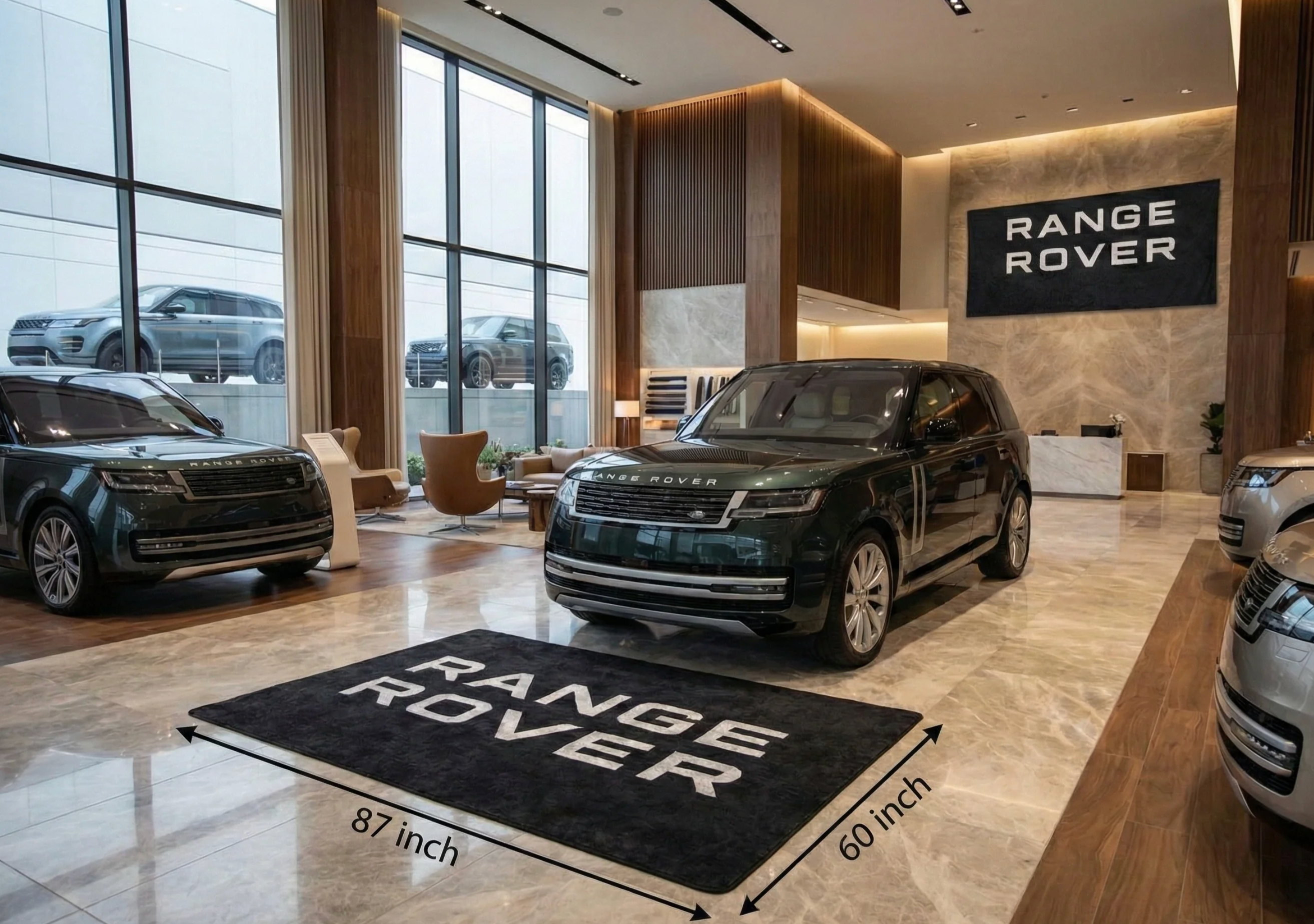 Range Rover Luxury Rug 59.1 × 86.6 inch Home, Garage & Display Carpet