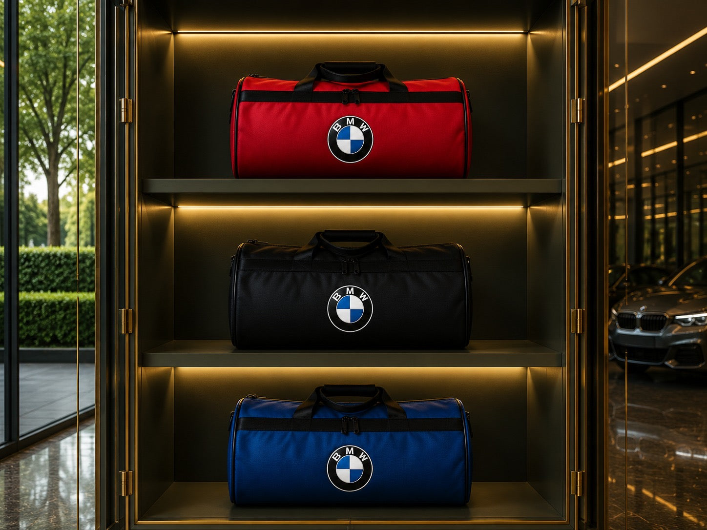 Luxury BMW M PERFORMANCE Duffle Bag Trunk Bag 30x50 cm