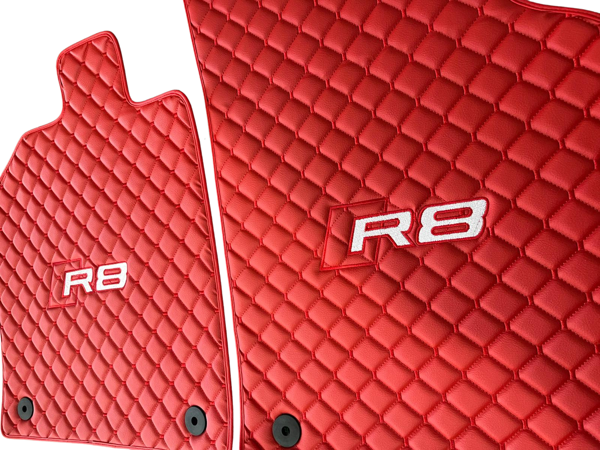 Audi R8 Leather Car Floor Mat, Audi R8 Waterproof Custom Car Mat