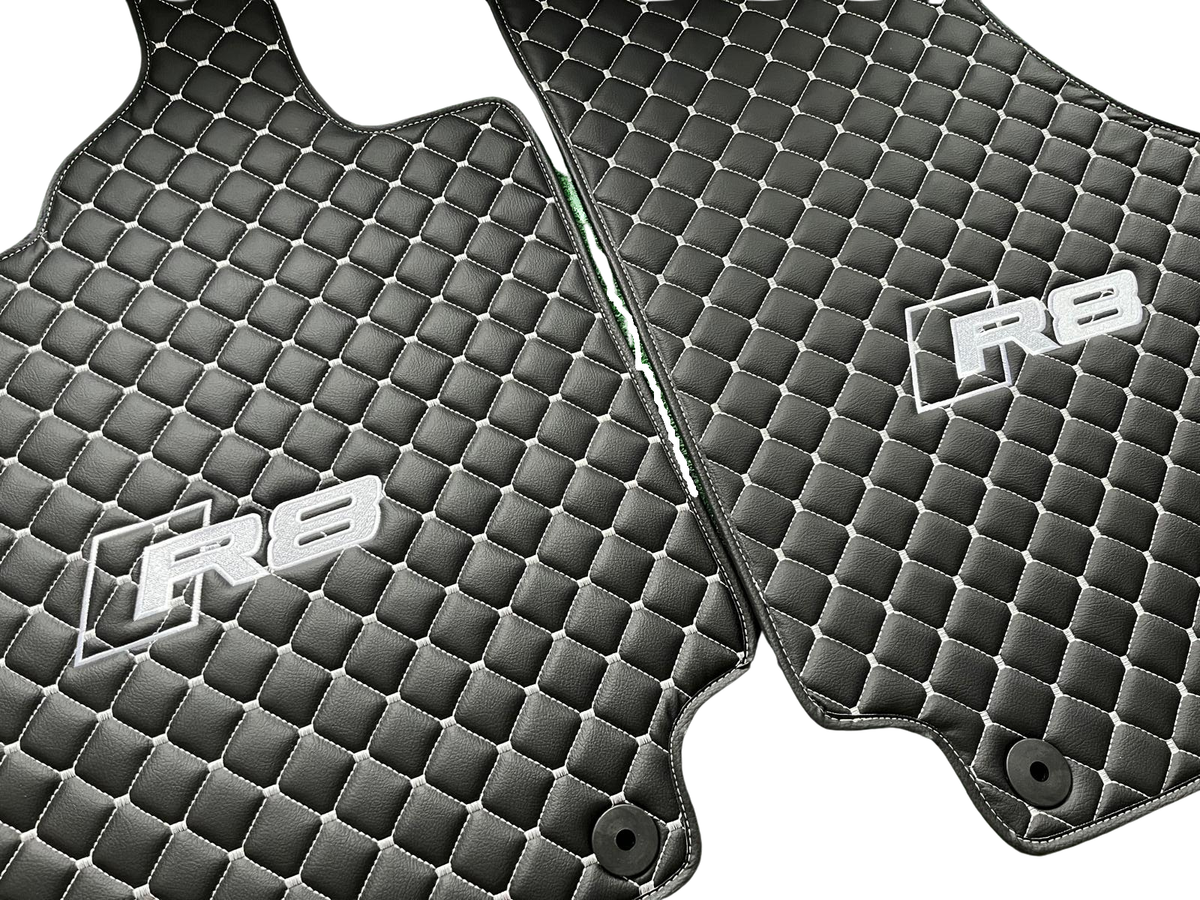 Audi R8 Leather Car Floor Mat, Audi R8 Waterproof Custom Car Mat