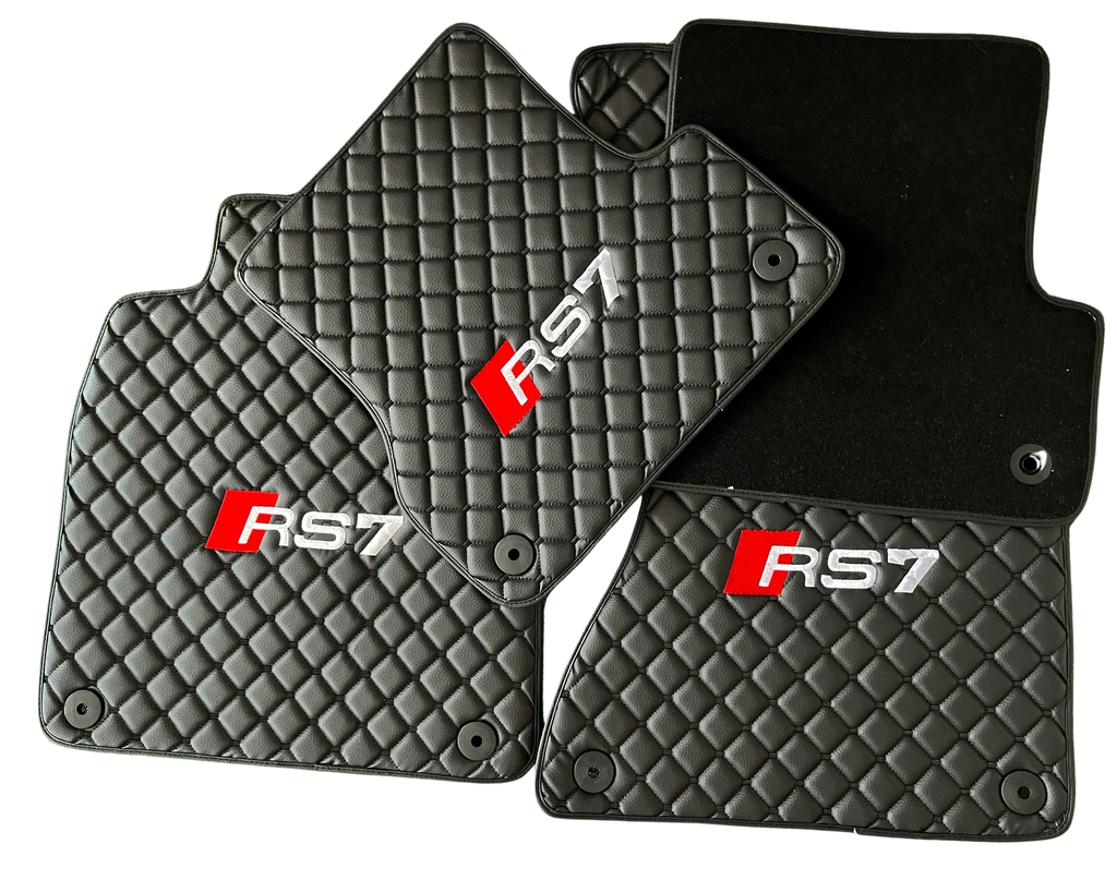 Audi RS7 Leather Car Floor Mat, Audi RS7 Waterproof Custom Car Mat