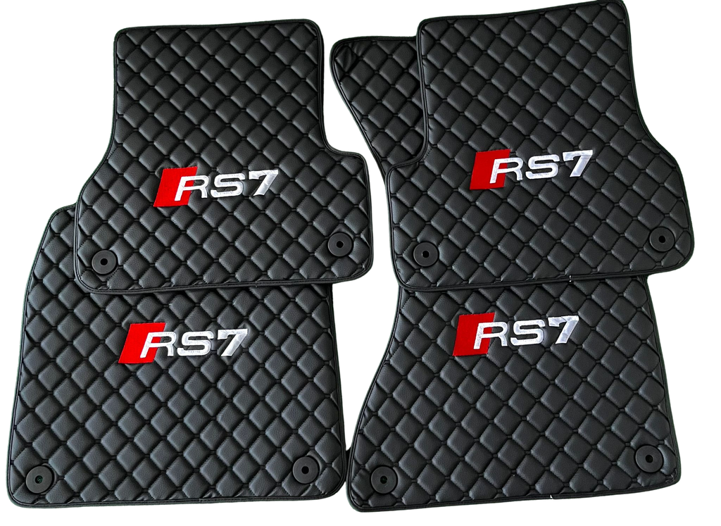 Audi RS7 Leather Car Floor Mat, Audi RS7 Waterproof Custom Car Mat