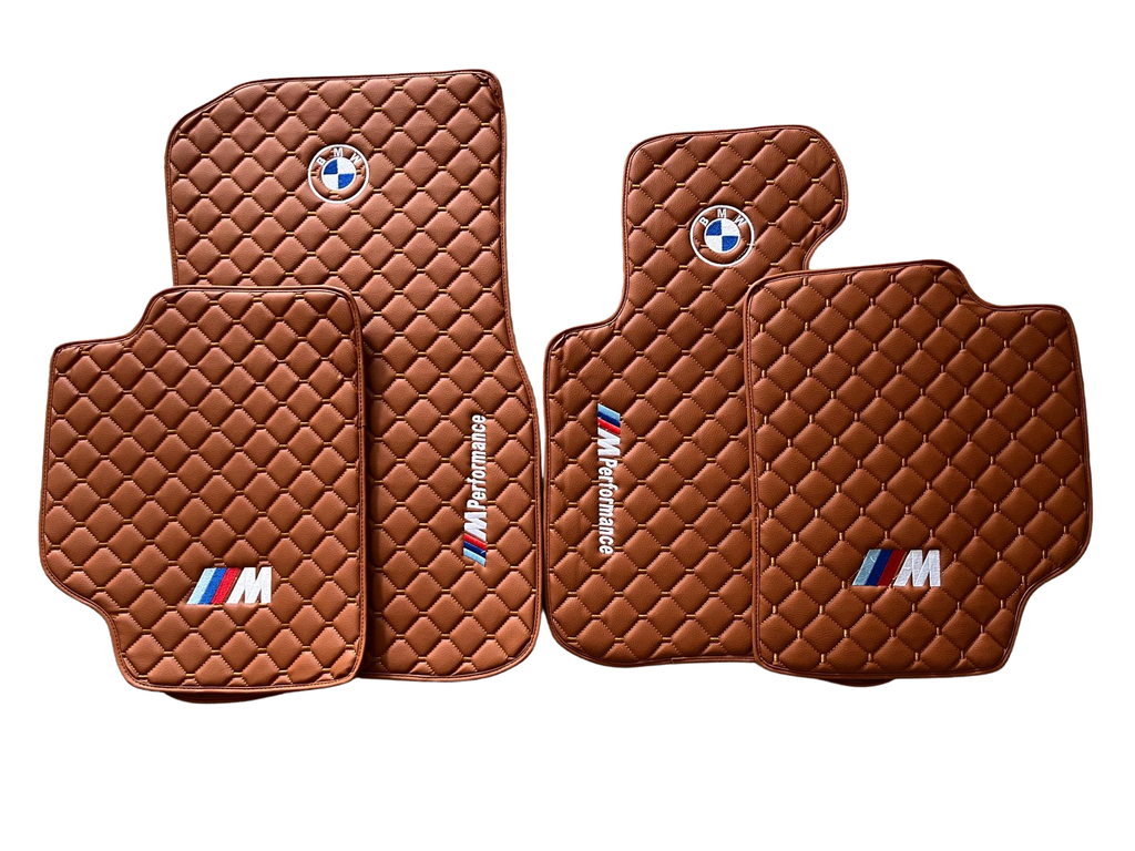 BMW M Performance Leather Car Floor Mat, BMW Waterproof Custom Car Mat