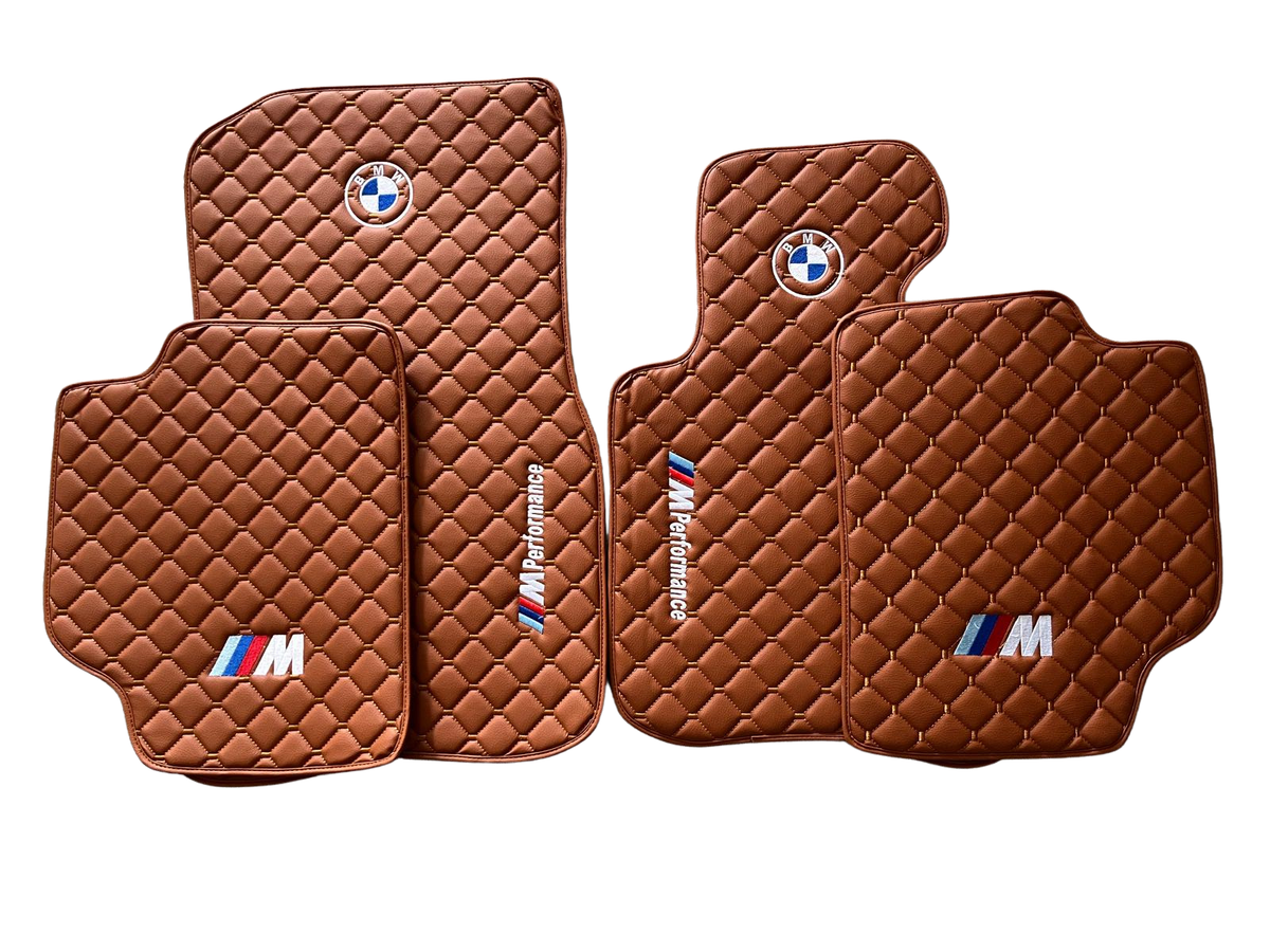 BMW M Performance Leather Car Floor Mat, BMW Waterproof Custom Car Mat