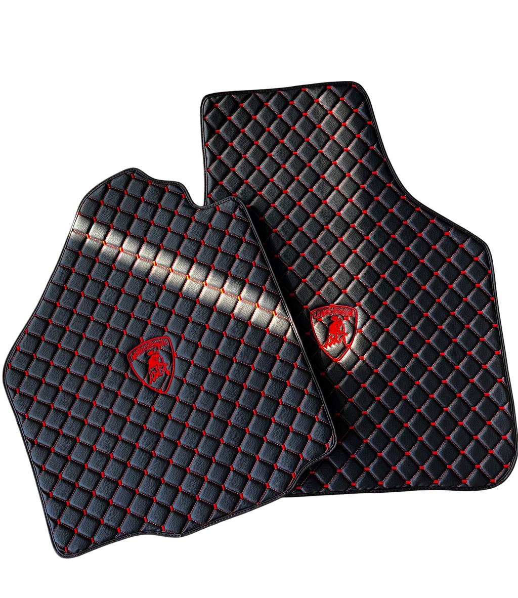 Lamborghini Leather Car Floor Mat, Lamborghini Waterproof Custom Car Mat