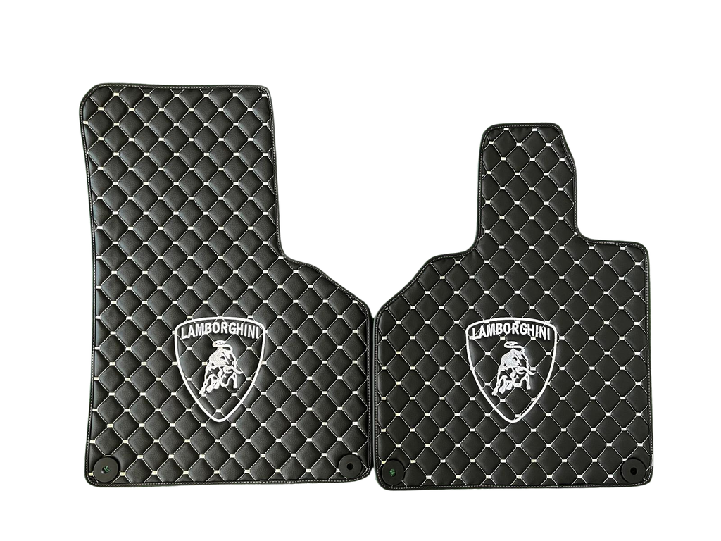 Lamborghini Leather Car Floor Mat, Lamborghini Waterproof Custom Car Mat