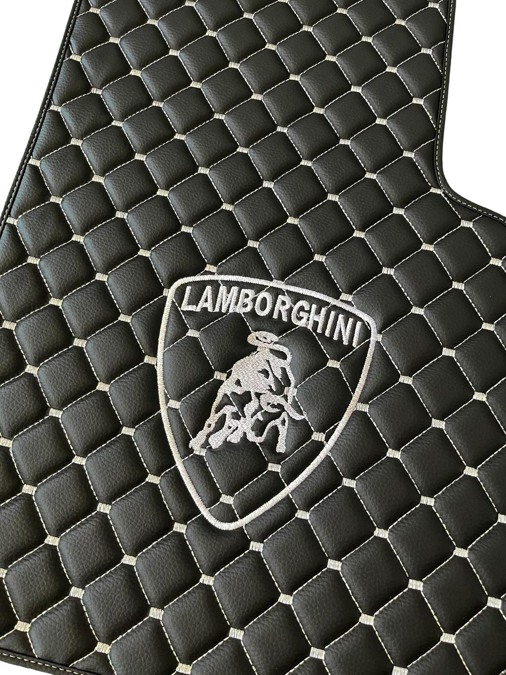 Lamborghini Leather Car Floor Mat, Lamborghini Waterproof Custom Car Mat