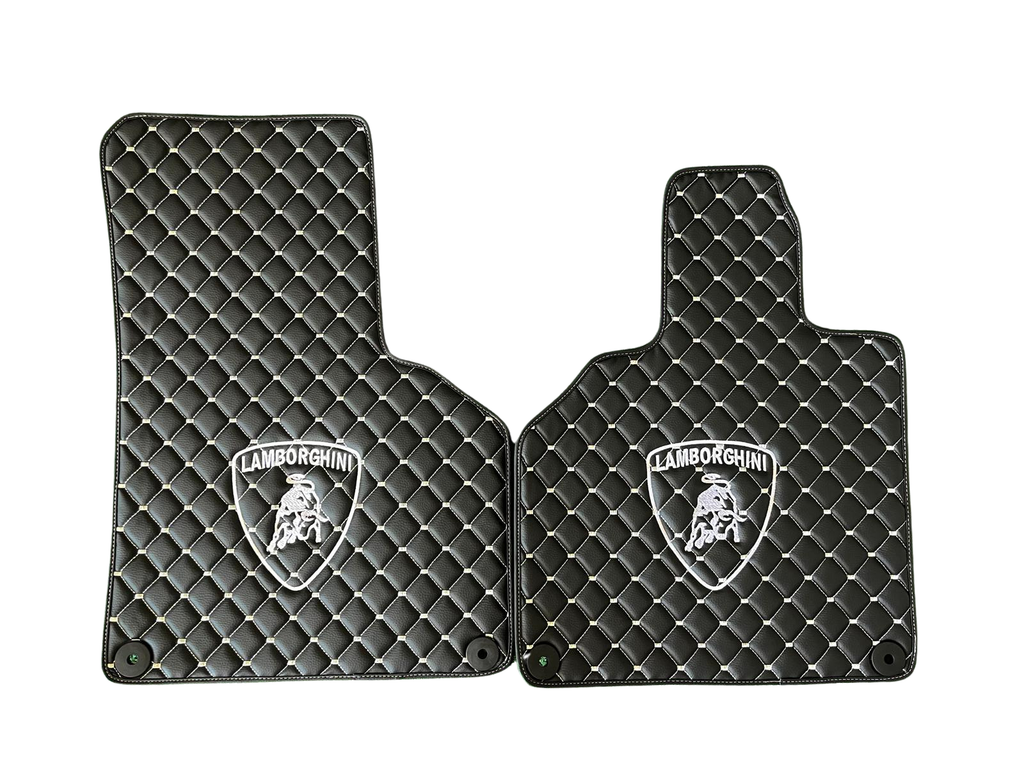 Lamborghini Leather Car Floor Mat, Lamborghini Waterproof Custom Car Mat