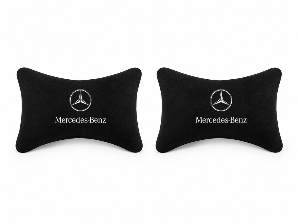 Mercedes Benz Velvet Neck Pillow, 2pcs