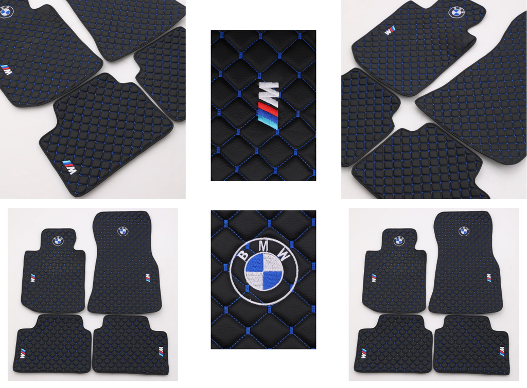 For BMW Leather Floor Mats Made To Measure Custom Design Mats M2 M3 M4 M5 M8