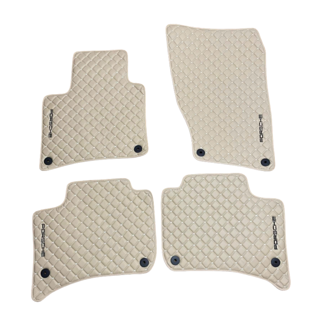 For Porsche Elegant Leather Floor Mats Handcrafted Quality