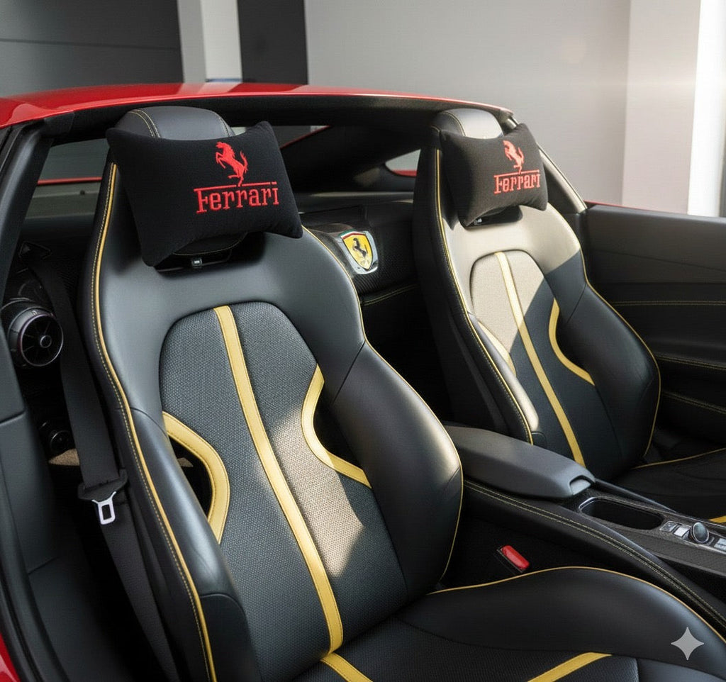 Ferrari Neck Pillows Premium Comfort and Style (2 PCS)