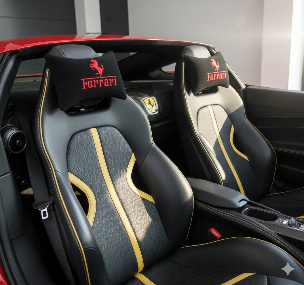 Ferrari Neck Pillows Premium Comfort and Style (2 PCS)