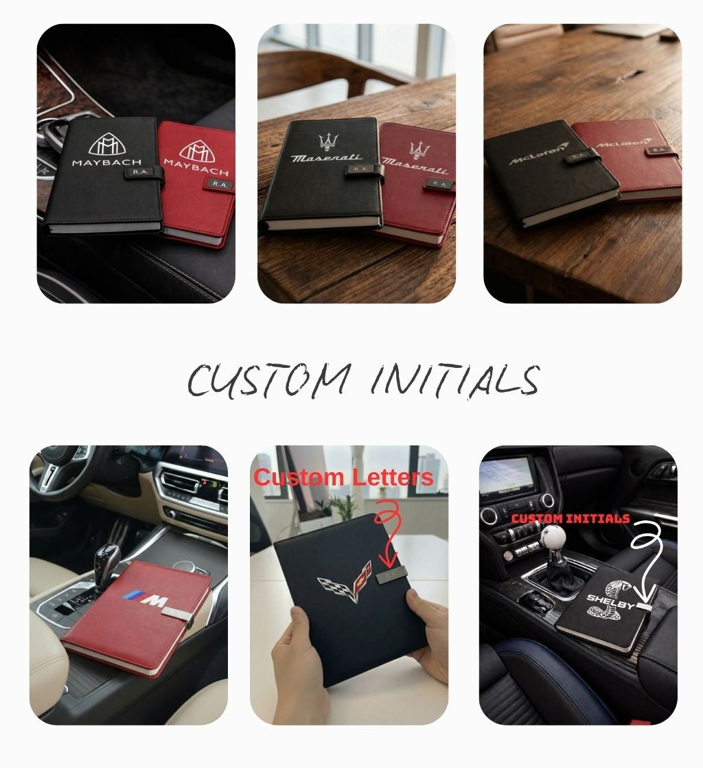 Lamborghini Journal Notebook Customizable initials